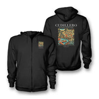 Thumbnail for CUDILLERO - Poster - Zipped Hoodie - Black