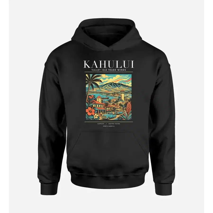 KAHULUI - Poster - Premium Hoodie - Black