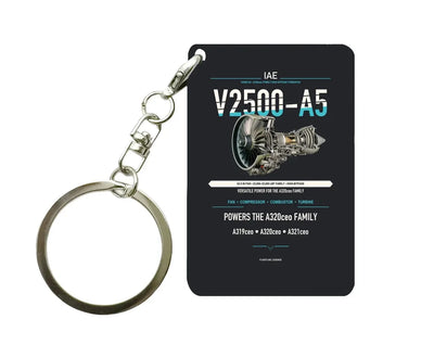 V2500-A5 Key Chain design on black key chain