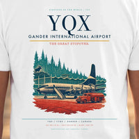 Thumbnail for Gander International Airport (YQX) double-side t-shirt design close-up cover