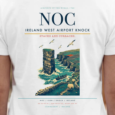 Ireland West Airport Knock (NOC) double-side t-shirt design close-up cover