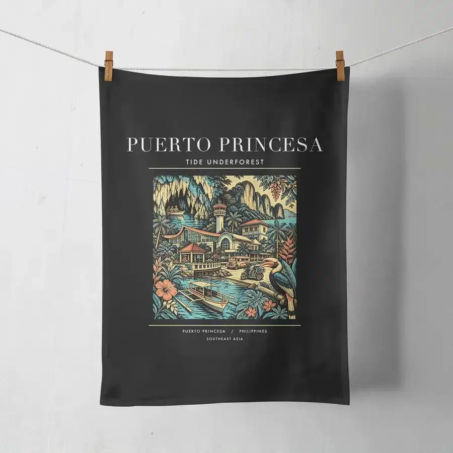 PUERTO PRINCESA - Poster - Towel - Black