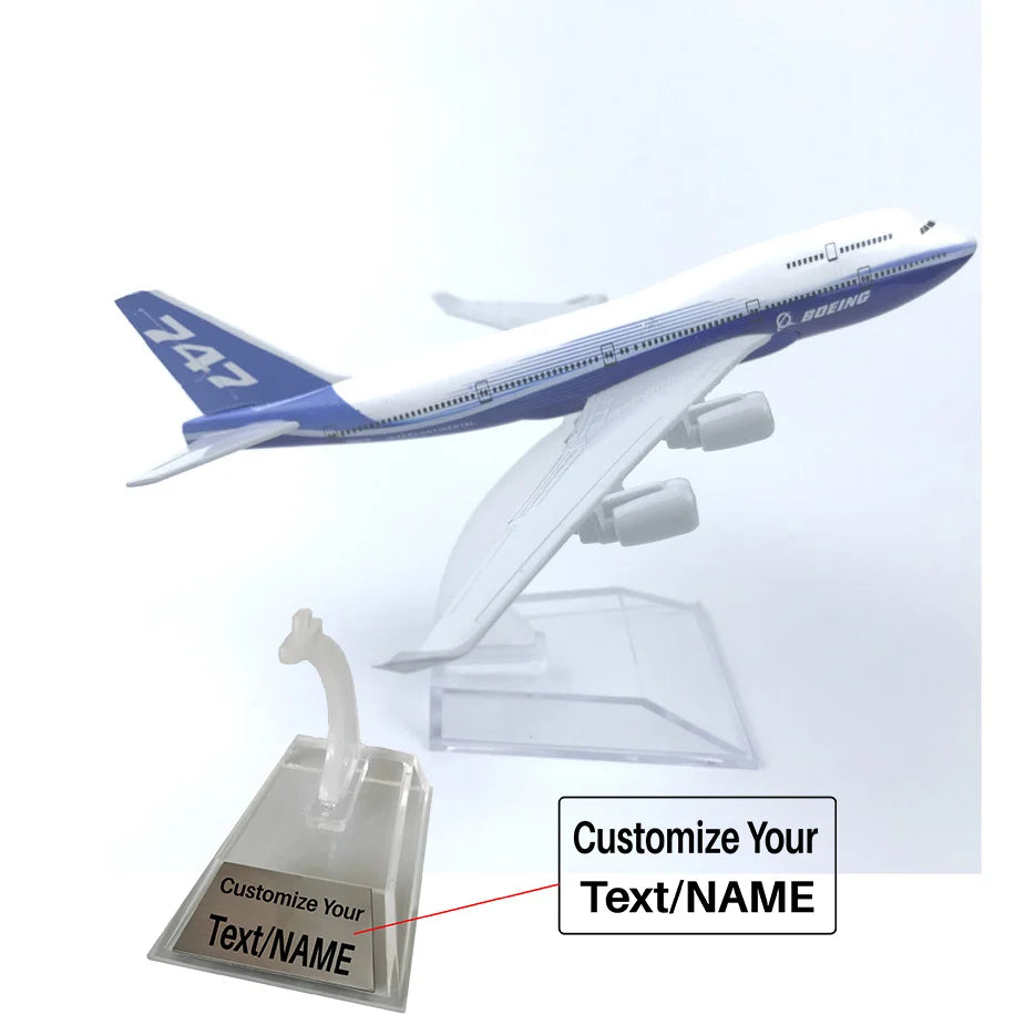 Boeing 747 (Original Livery) Airplane Model (16CM) aviation themed 16-18cm scale model aircraft, diecast metal.