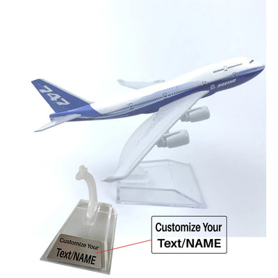 Boeing 747 (Original Livery) Airplane Model (16CM) aviation themed 16-18cm scale model aircraft, diecast metal.