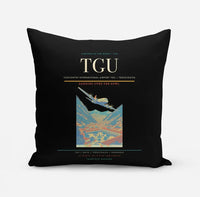 Thumbnail for Toncontín International Airport (TGU) design on black pillow