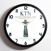 Thumbnail for Ketchikan International Airport (KTN) design on white framed wall clock