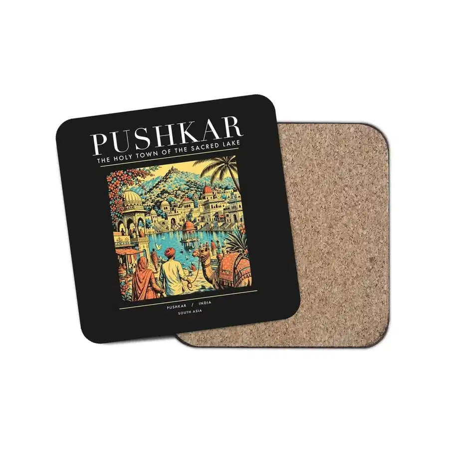 PUSHKAR - Poster - Coaster - Black