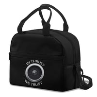 Thumbnail for In Thrust We Trust aviation lunch bag in insulated polyester.