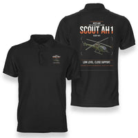 Thumbnail for Westland Scout AH1 design on black double-side polo t-shirt, double-side print