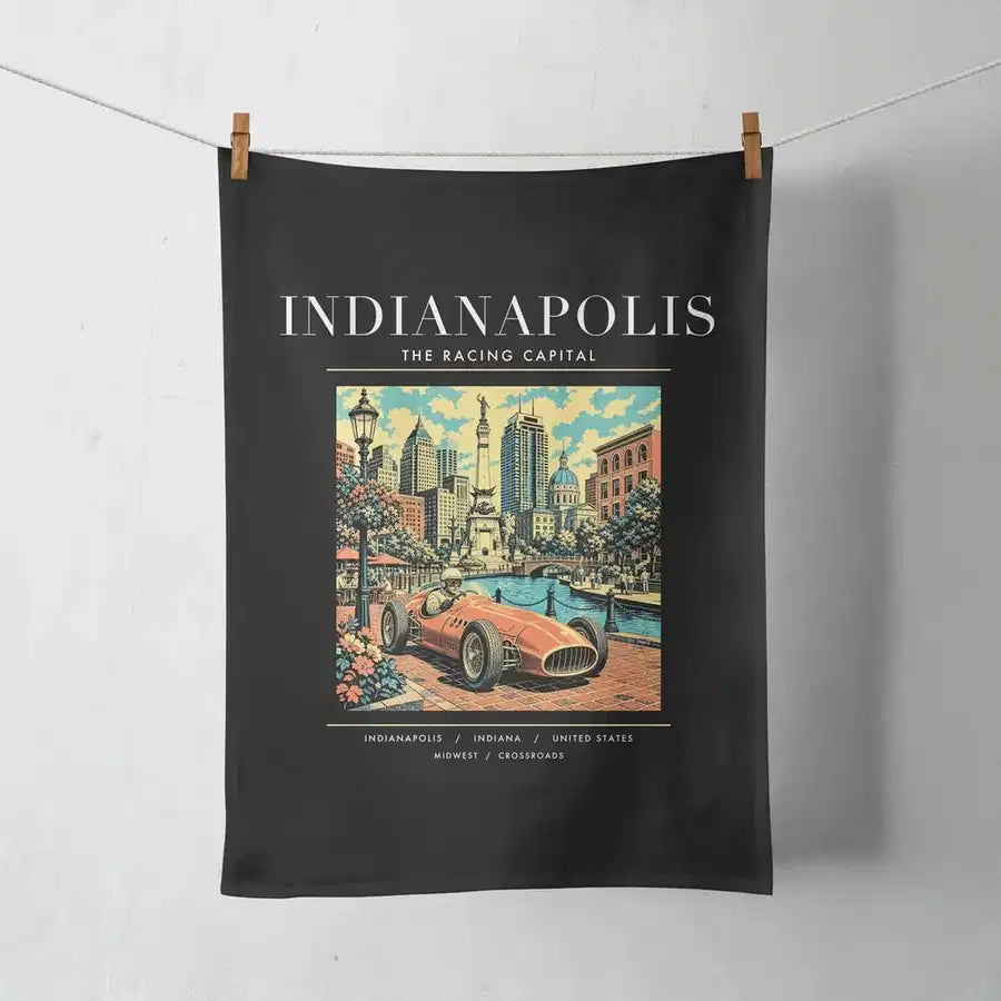 INDIANAPOLIS - Poster - Towel - Black