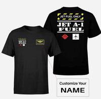 Thumbnail for Jet Fuel Only aviation design printed on soft cotton double-side print T-shirt.