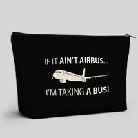 Thumbnail for If It Ain't Airbus I'm Taking A Bus aviation zipper pouch in durable polyester.