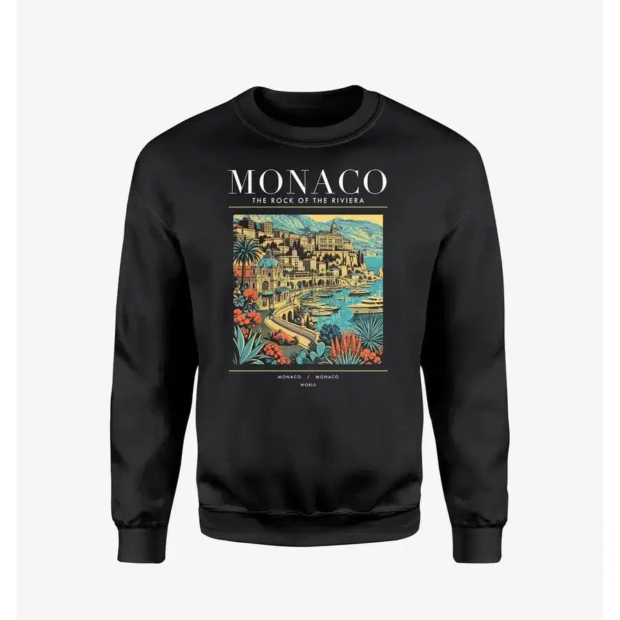 MONACO - Poster - Sweatshirt - Black
