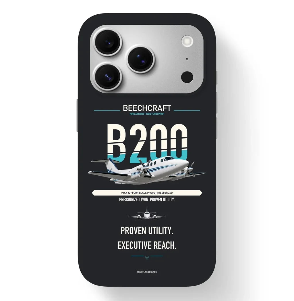 King Air B200 Case design on black iphone case