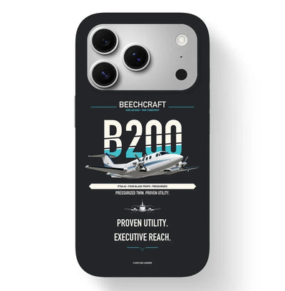 King Air B200 Case design on black iphone case