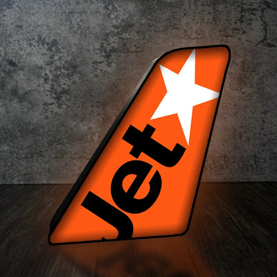 Jetstar Airlines Led Aircraft Tail aviation design on premium acrylic with LED 3D aircraft tail lamp.