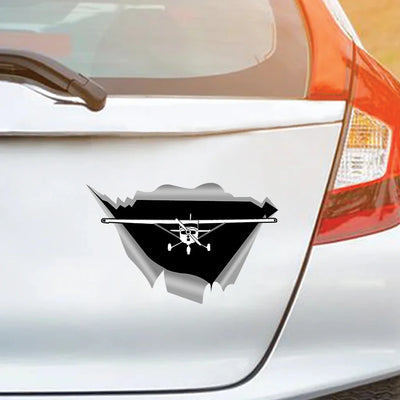 Cessna 172 Silhouette (1) Car aviation design car sticker in weather-resistant vinyl.