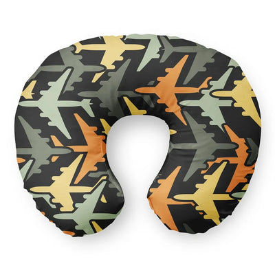 Volume 2 Super Colourful Airplanes Travel & Boppy aviation design on memory foam with soft cover travel pillow.