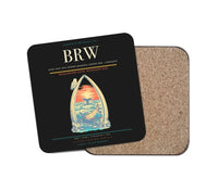 Thumbnail for Wiley Post–Will Rogers Memorial Airport (BRW) design on black 1 piece coaster