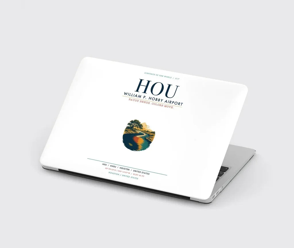 William P. Hobby Airport (HOU) design on white MacBook case