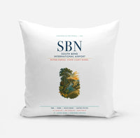 Thumbnail for South Bend International Airport (SBN) design on white pillow
