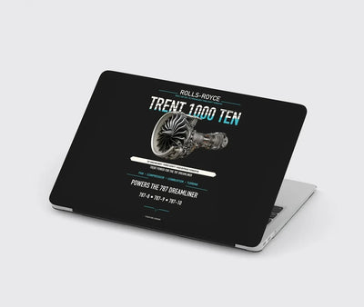 TRENT 1000 TEN design on black MacBook case
