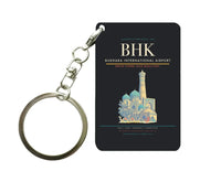 Thumbnail for Bukhara International Airport BHK Key Chain design on black key chain