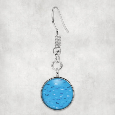 Many Propellers aviation earrings, hypoallergenic alloy body with engraved detail.