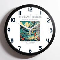 Thumbnail for VINTAGE G4154 - The Island Postbag - Designed Wall Clocks design on white framed