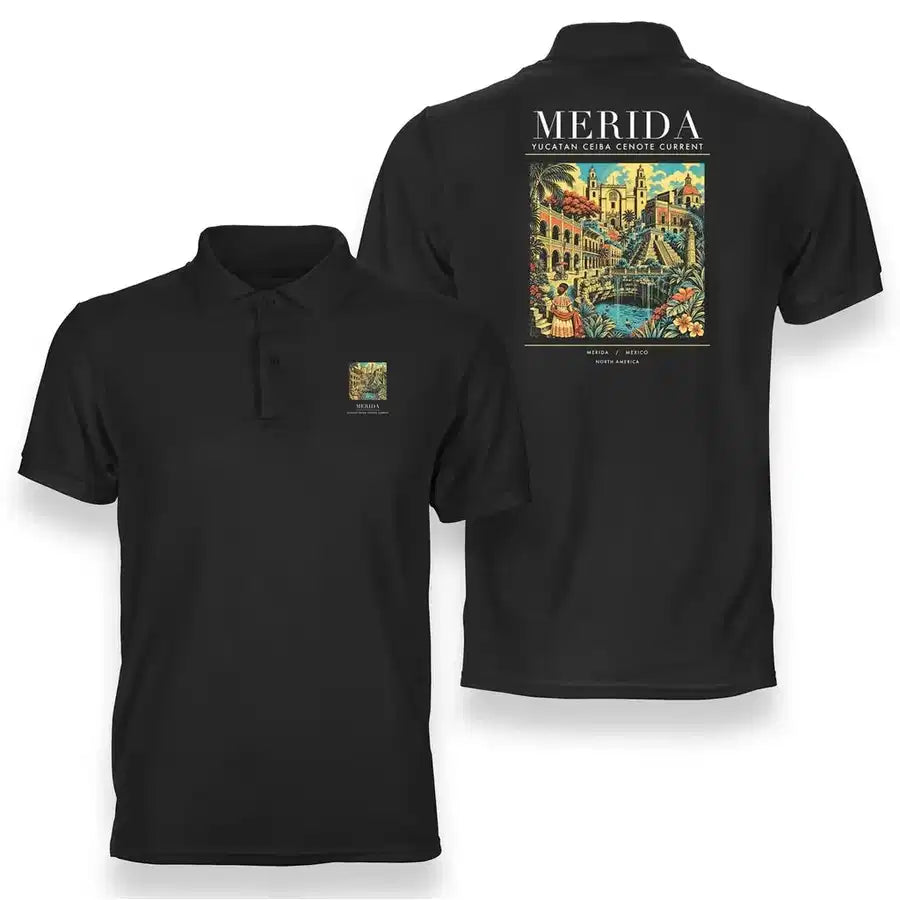 MERIDA - Poster - Double-Side Polo - Black
