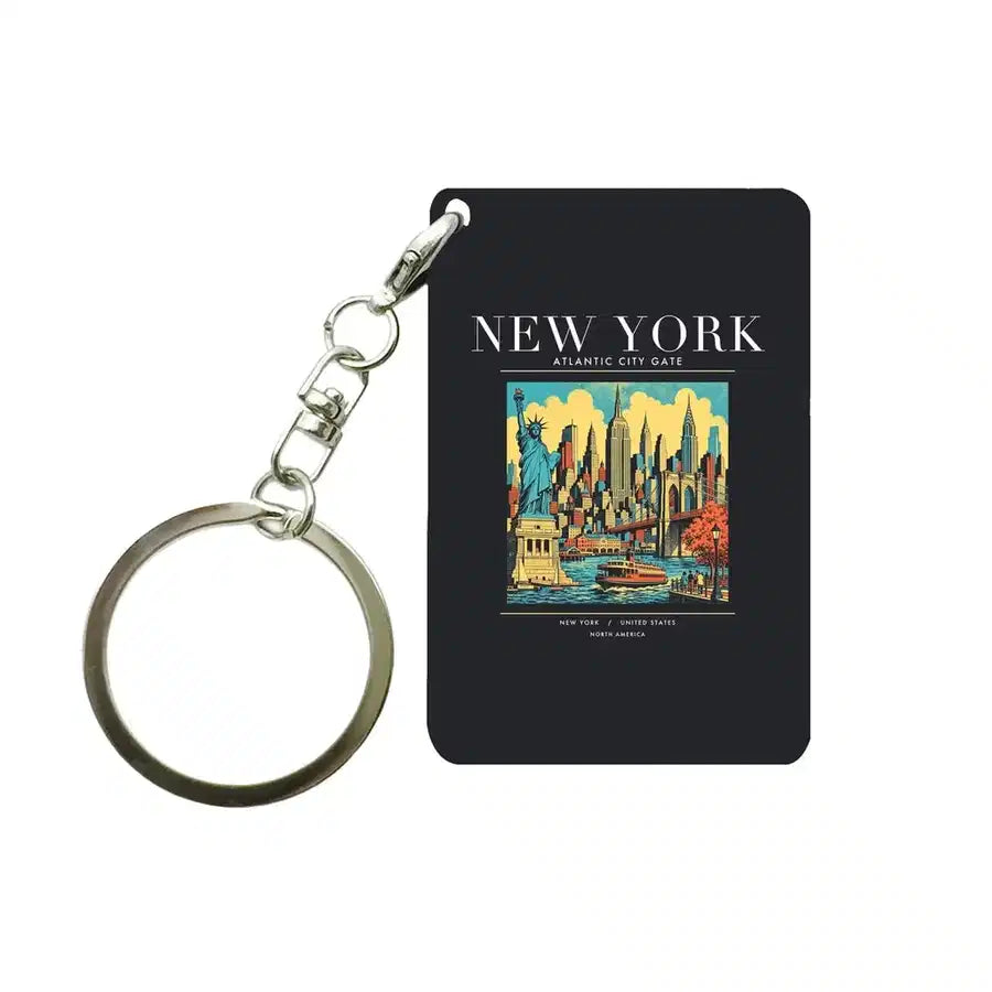 NEW YORK - Poster - Key Chain - Black