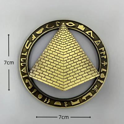 Egyptian Pyramids 3D Metal Fridge aviation design 3D metal magnet sticker in 3D metal with magnetic back.
