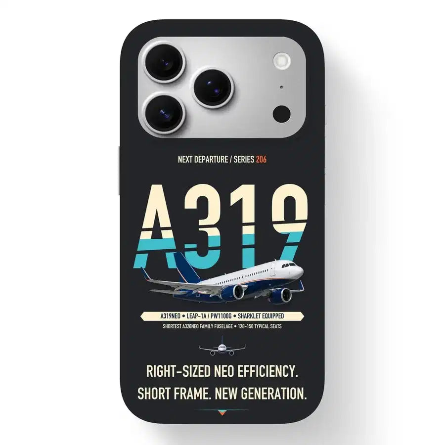 Airbus A319neo Case design on black iphone case