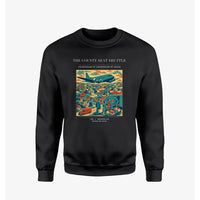 Thumbnail for VINTAGE G4388 - The County Seat Shuttle - Designed Sweatshirts design on black