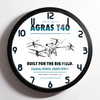 Thumbnail for DJI Agras T40 design on white framed wall clock