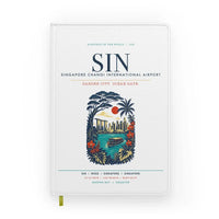 Thumbnail for Singapore Changi International Airport (SIN) design on white notebook