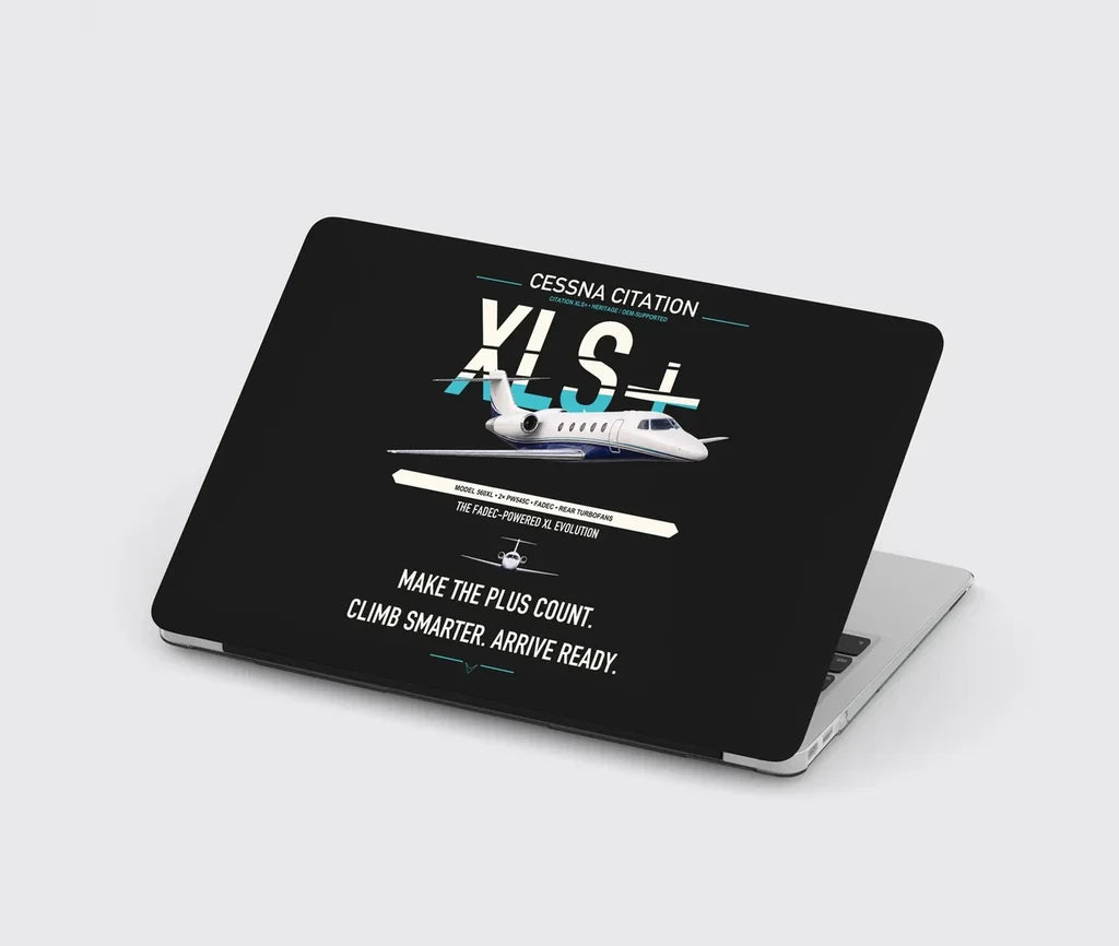 Cessna Citation XLSPlus design on black MacBook case