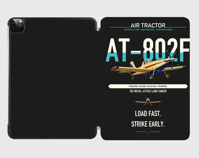 Air Tractor AT-802F design on black ipad tablet case