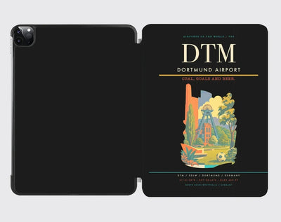 Dortmund Airport (DTM) design on black ipad tablet case