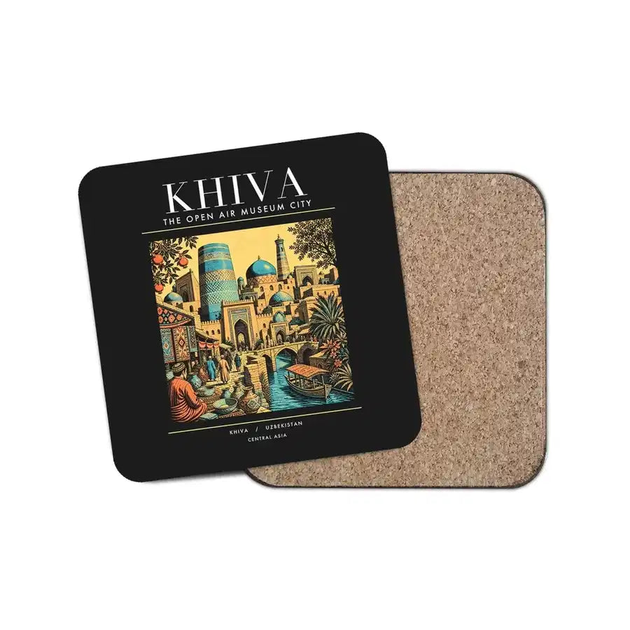 KHIVA - Poster - Coaster - Black