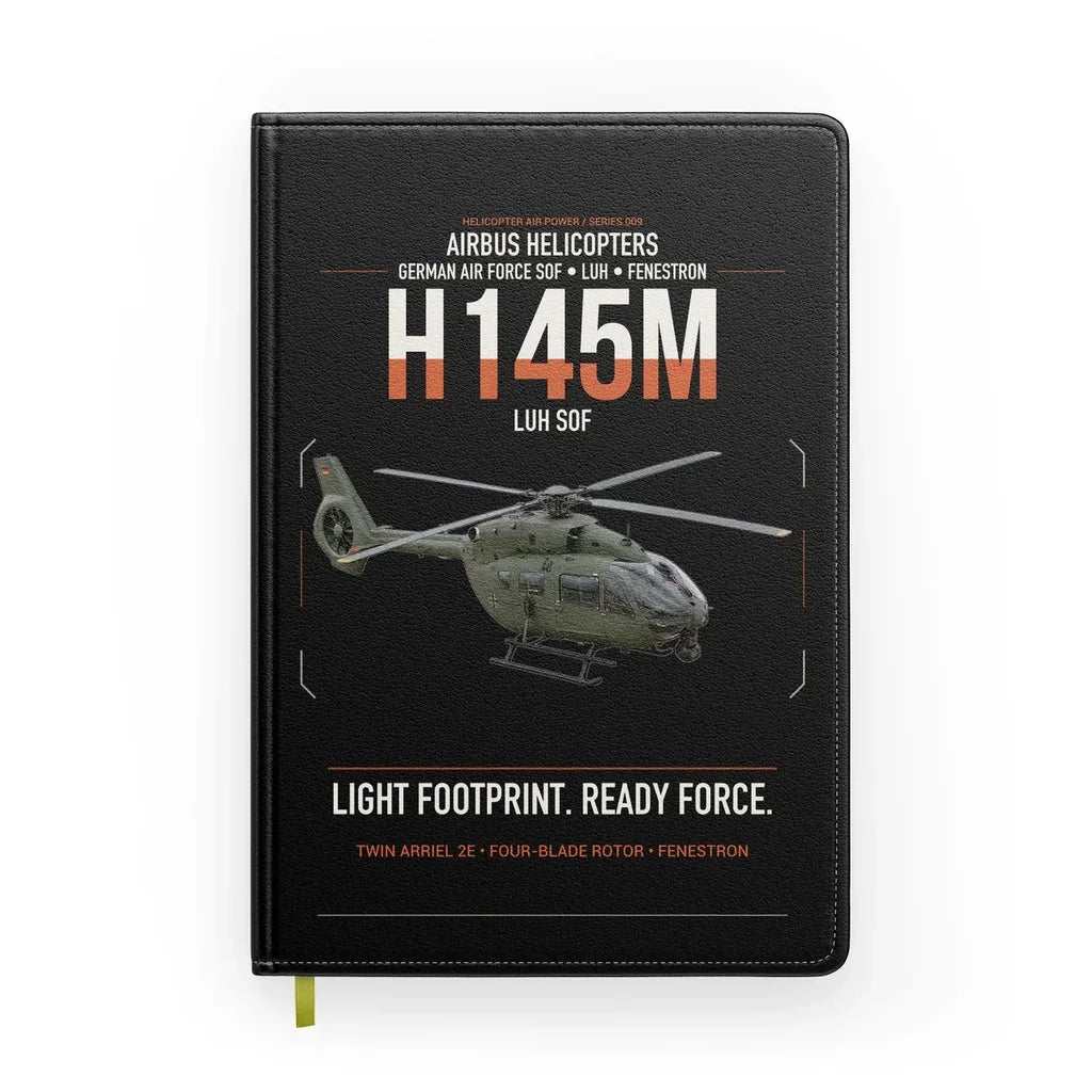 Airbus Helicopters H145M LUH SOF design on black notebook