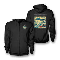 Thumbnail for VINTAGE G4153 - The Glacier Mail Run - Premium Zipped Hoodie design on black