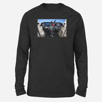 Thumbnail for Cessna 172 Cockpit Long-Sleeve aviation design printed on soft cotton long-sleeve T-shirt.