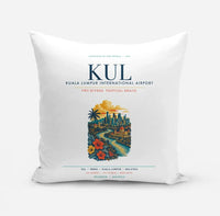 Thumbnail for Kuala Lumpur International Airport (KUL) design on white pillow