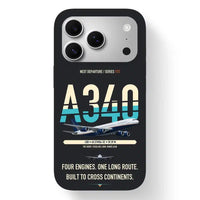 Thumbnail for Airbus A340-200 Case design on black iphone case