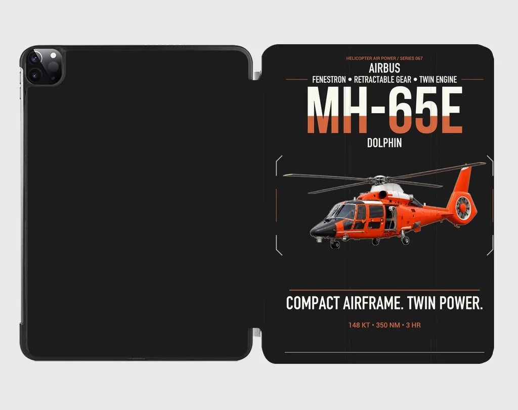 Airbus MH-65E Dolphin design on black ipad tablet case