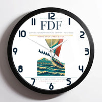 Thumbnail for Martinique Aimé Césaire International Airport (FDF) design on white framed wall clock