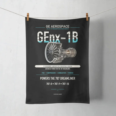 GEnx-1B design on black towel