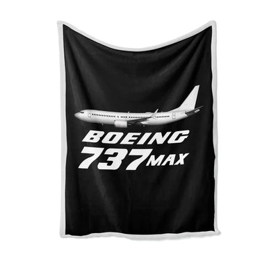The Boeing 737Max Bed Blankets & aviation print on soft fleece blanket.