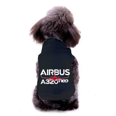 Pet vest with Amazing Airbus A320neo Dog Pet aviation design, quilted insulated panel.